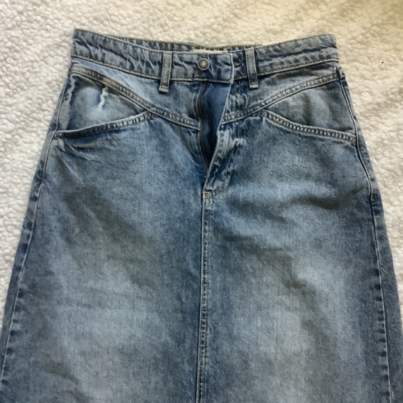 We the Free 14.5 in waist come as you are denim skirt nwt - Picture 4 of 10